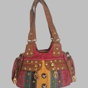 Multicolor dimond Studded Women's Handbag